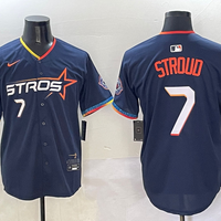 Men's Houston Astros C.J. Stroud #7 Navy 2025 City Connect Limited Player Jersey1