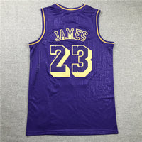 Men's Los Angeles Lakers LeBron James 2018-19 Hardwood Classics Swingman Jersey1