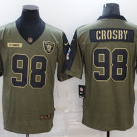 Men's Las Vegas Raiders Maxx Crosby #98 Brown Game Jersey1