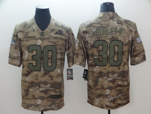 Men's Los Angeles Rams Todd Gurley II #30 Camouflage Game Jersey1