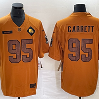 Men's Cleveland Browns Myles Garrett #95 Brown 2023 Salute To Service Retired Player Limited Jersey1