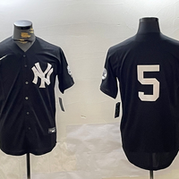 Men's New York Yankees Joe DiMaggio #5 Black Game Jersey1