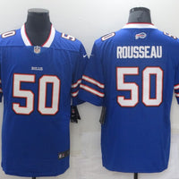 Men's Buffalo Bills Greg Rousseau #50 Blue Game Player Jersey1