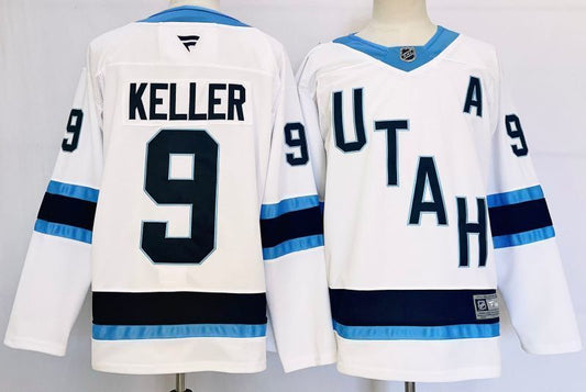 Men's Utah Mammoth Clayton Keller #9 Fanatics White Player Jersey