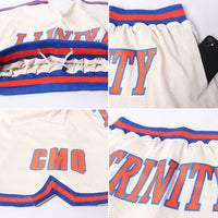 Custom Cream Orange Royal Basketball Shorts - 4