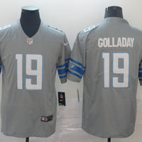 Men's Detroit Lions Kenny Golladay #19 Gray Game Jersey1