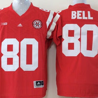 Men's Nebraska Huskers Kenny Bell #80 Scarlet Player Game Jersey