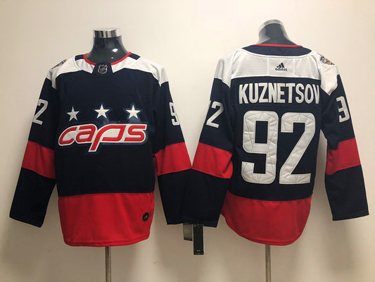 Men's Washington Capitals Evgeny Kuznetsov #92 Navy Player Jersey1