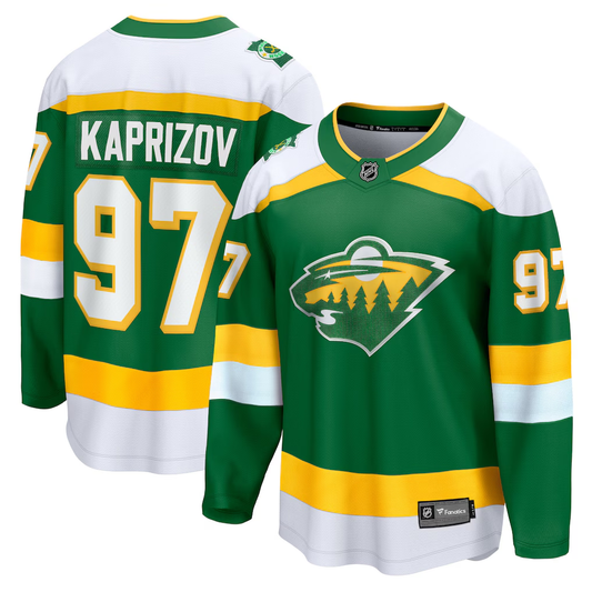 Men's Minnesota Wild Kirill Kaprizov #97 Fanatics Green 2023/24 Alternate Breakaway Jersey