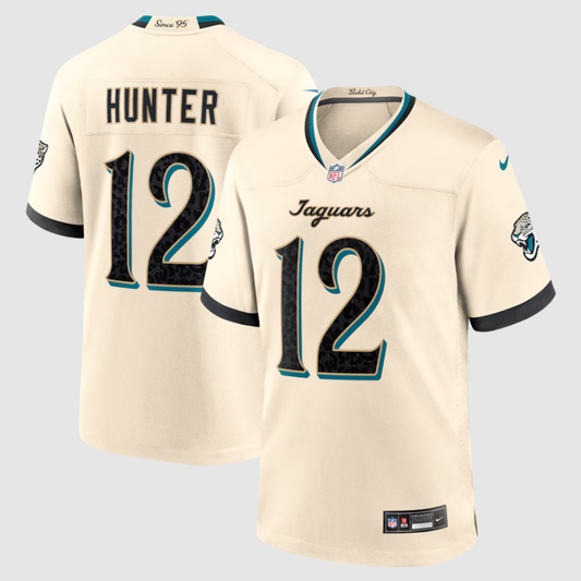 Men's Jacksonville Jaguars Travis Hunter #12 Natural 2026 Rivalries Collection Game Jersey