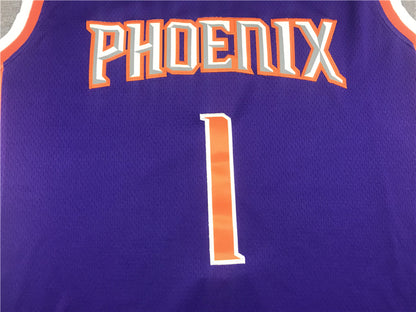 Men's Phoenix Suns Devin Booker #1 Purple Replica Jersey1