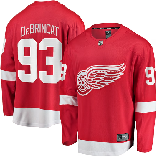Men's Detroit Red Wings Alex DeBrincat #93 Red Home Breakaway Player Jersey1