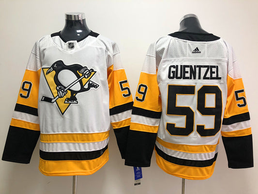 Men's Pittsburgh Penguins Jake Guentzel #59 White Player Jersey1