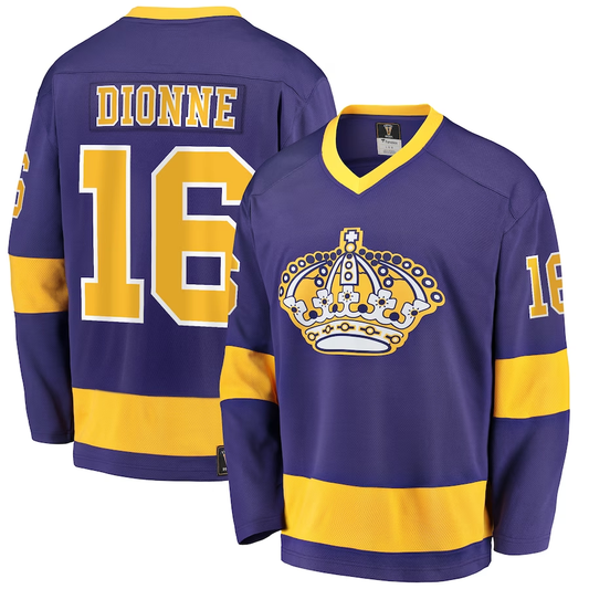 Men's Los Angeles Kings Marcel Dionne #16 Purple Premier Breakaway Retired Player Jersey1