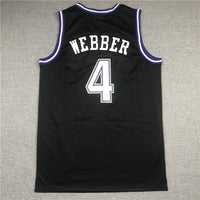 Men's Sacramento Kings Chris Webber Black Hardwood Classics Swingman Jersey1