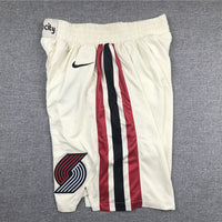 Men's Portland Trail Blazers White Pocket Shorts1
