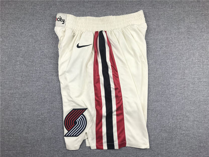 Men's Portland Trail Blazers White Pocket Shorts1