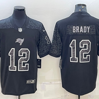 Men's Tampa Bay Buccaneers Tom Brady #12 Black Retired Player RFLCTV Limited Jersey1