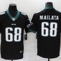 Men's Philadelphia Eagles Jordan Mailata #68 Black Game Jersey1