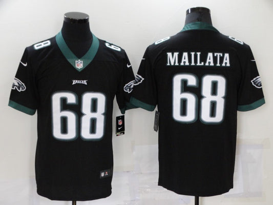 Men's Philadelphia Eagles Jordan Mailata #68 Black Game Jersey1