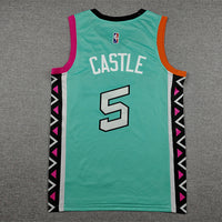 Men's San Antonio Spurs Stephon Castle #5 Turquoise 2022/23 Swingman Jersey - City Edition
