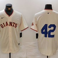 Men's San Francisco Giants #42 Cream 2024 Jackie Robinson Day Home Limited Jersey1