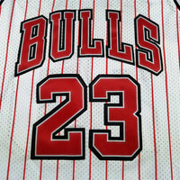 Men's Chicago Bulls Michael Jordan #23 White 1995-96 Hardwood Classics Authentic Jersey