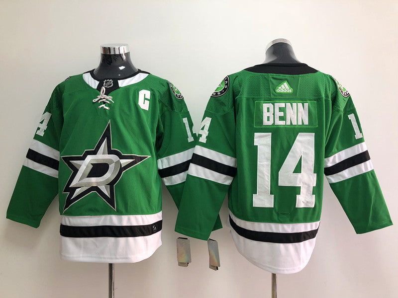 Men's Dallas Stars Jamie Benn #14 Kelly Green Home Breakaway Player Jersey1