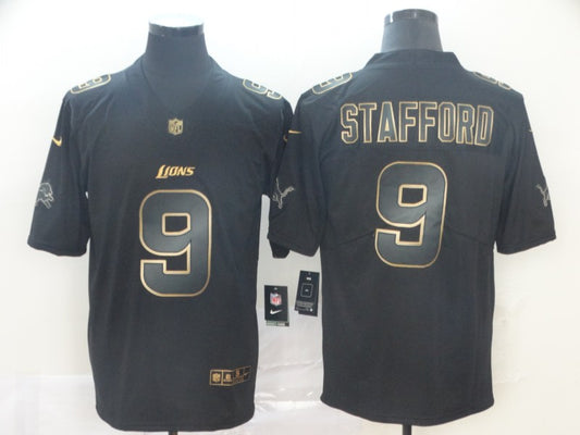 Men's Detroit Lions #9 Matthew Stafford Black Game Player Jersey1