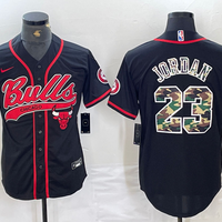 Men's Chicago Bulls Michael Jordan #23 Black Game Player Jersey