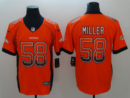 Men's Denver Broncos Von Miller #58 Orange Authentic Game Jersey1