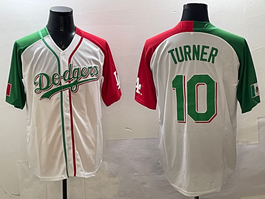 Men's Los Angeles Dodgers Justin Turner #10 White Replica Player Jersey1