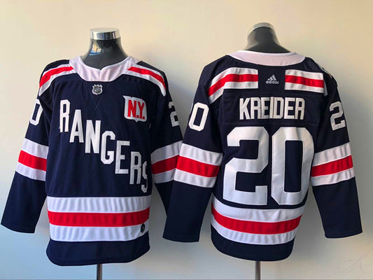 Men's New York Rangers Chris Kreider #20 Navy Player Game Jersey1