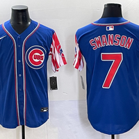 Men's Chicago Cubs Dansby Swanson #7 Royal Game Player Jersey