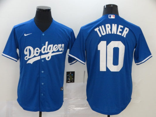 Men's Los Angeles Dodgers Justin Turner #10 Blue Replica Baseball Jersey1