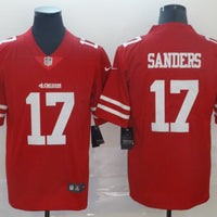 Men's San Francisco 49ers Emmanuel Sanders #17 Red Game Jersey2