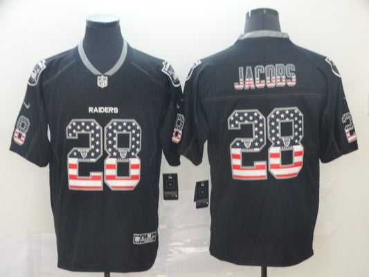 Men's Las Vegas Raiders Josh Jacobs #28 Black Authentic Game Jersey1