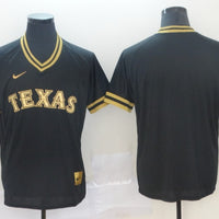 Men's Texas Rangers Black Replica Blank Jersey1