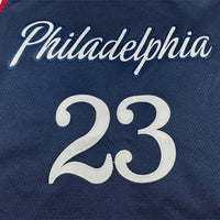 Men's Philadelphia 76ers LeBron James #23 Navy 2025/26 Swingman Jersey - City Edition