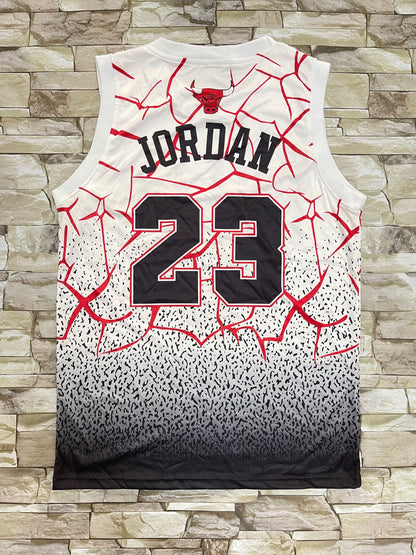 Men's Chicago Bulls Michael Jordan White/Black Classics Swingman Player Jersey1