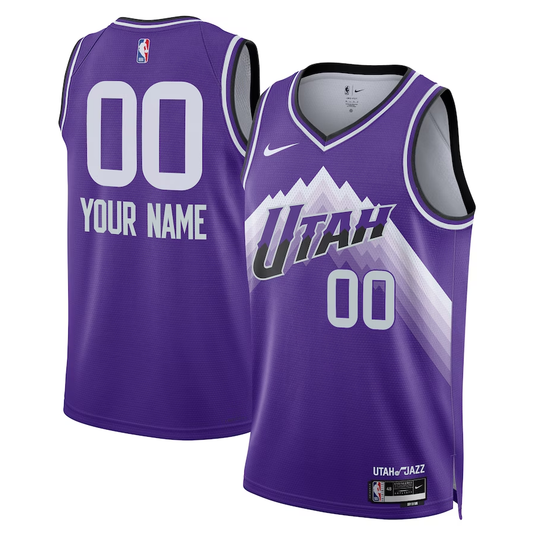 Men's Utah Jazz Purple 2023/24 Custom Swingman Jersey1 - City Edition