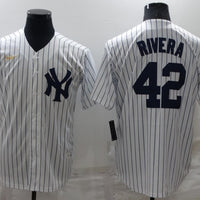 Men's New York Yankees Mariano Rivera #42 White Stitched Jersey1