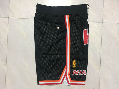 Men's Miami Heat Black Basketball Shorts1