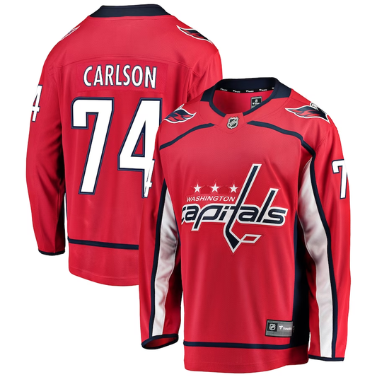 Men's Washington Capitals John Carlson #74 Red Home Breakaway Player Jersey1