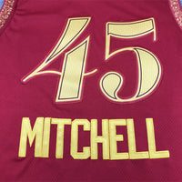 Men's Cleveland Cavaliers Donovan Mitchell #45 Wine 2023/24 Swingman Jersey1 - City Edition