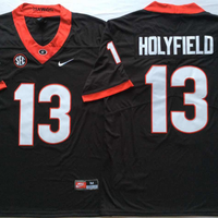 Men's Georgia Bulldogs Elijah Holyfield #13 Black Player Game Jersey