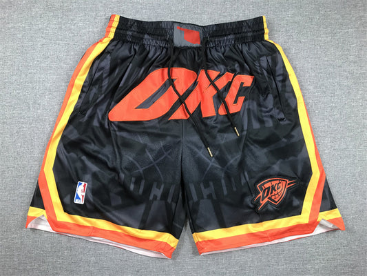 Men's Oklahoma City Thunder Black City Edition Pocket Shorts1