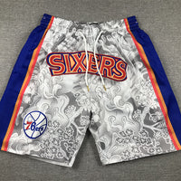 Men's Philadelphia 76ers Gray Year of the Tiger Edition Pocket Shorts1
