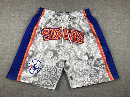 Men's Philadelphia 76ers Gray Year of the Tiger Edition Pocket Shorts1