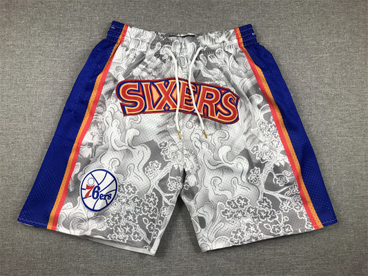 Men's Philadelphia 76ers Gray Year of the Tiger Edition Pocket Shorts1